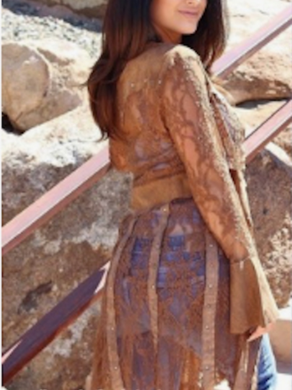Lace cardigan boho western duster